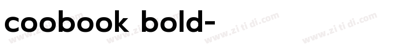 coobook bold字体转换